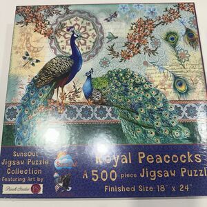 NEW Suns Out Royal Peacocks 500 Pc Jigsaw Puzzle Punch Studio Sealed